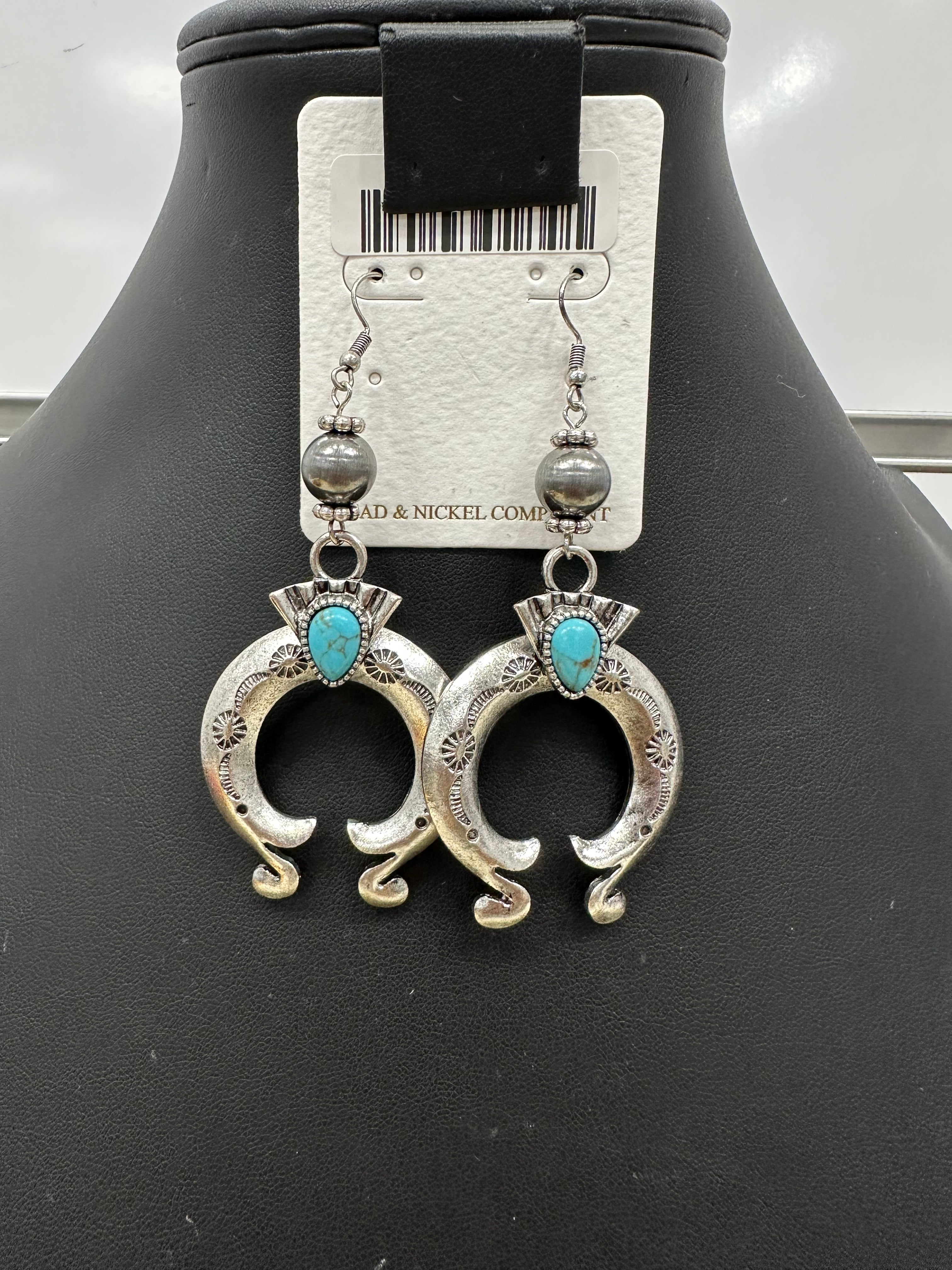 Turquoise Naja Fishhook Earrings