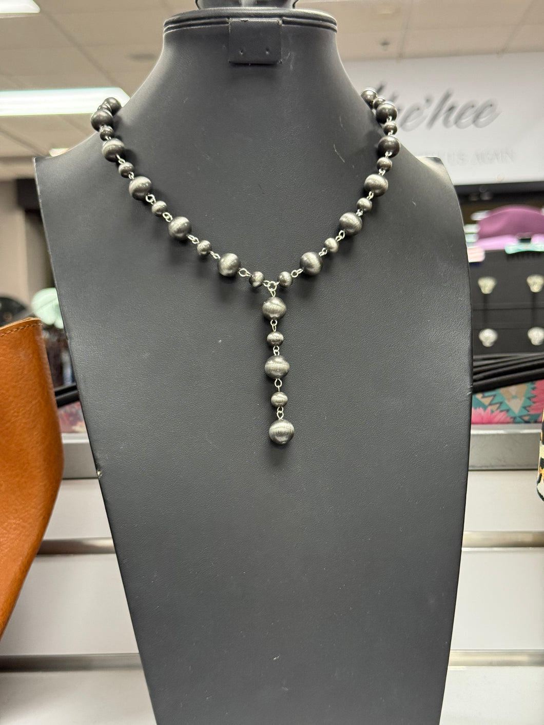 Pearl Bead Y Necklace