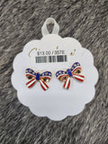USA Bow Post Earrings