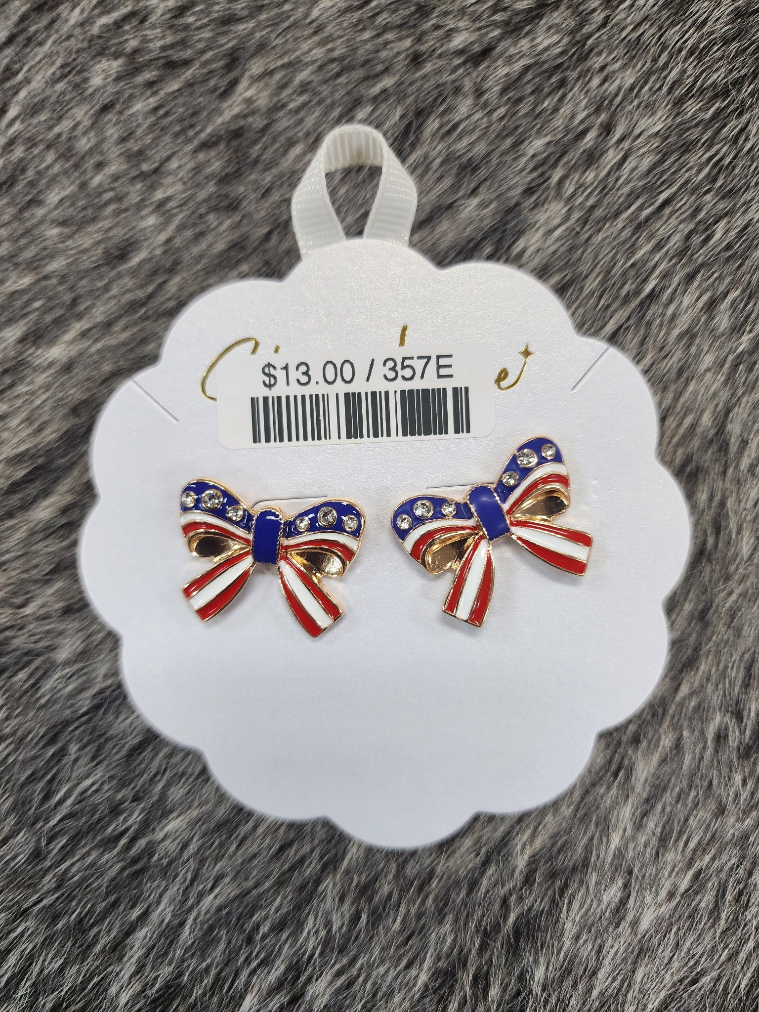 USA Bow Post Earrings