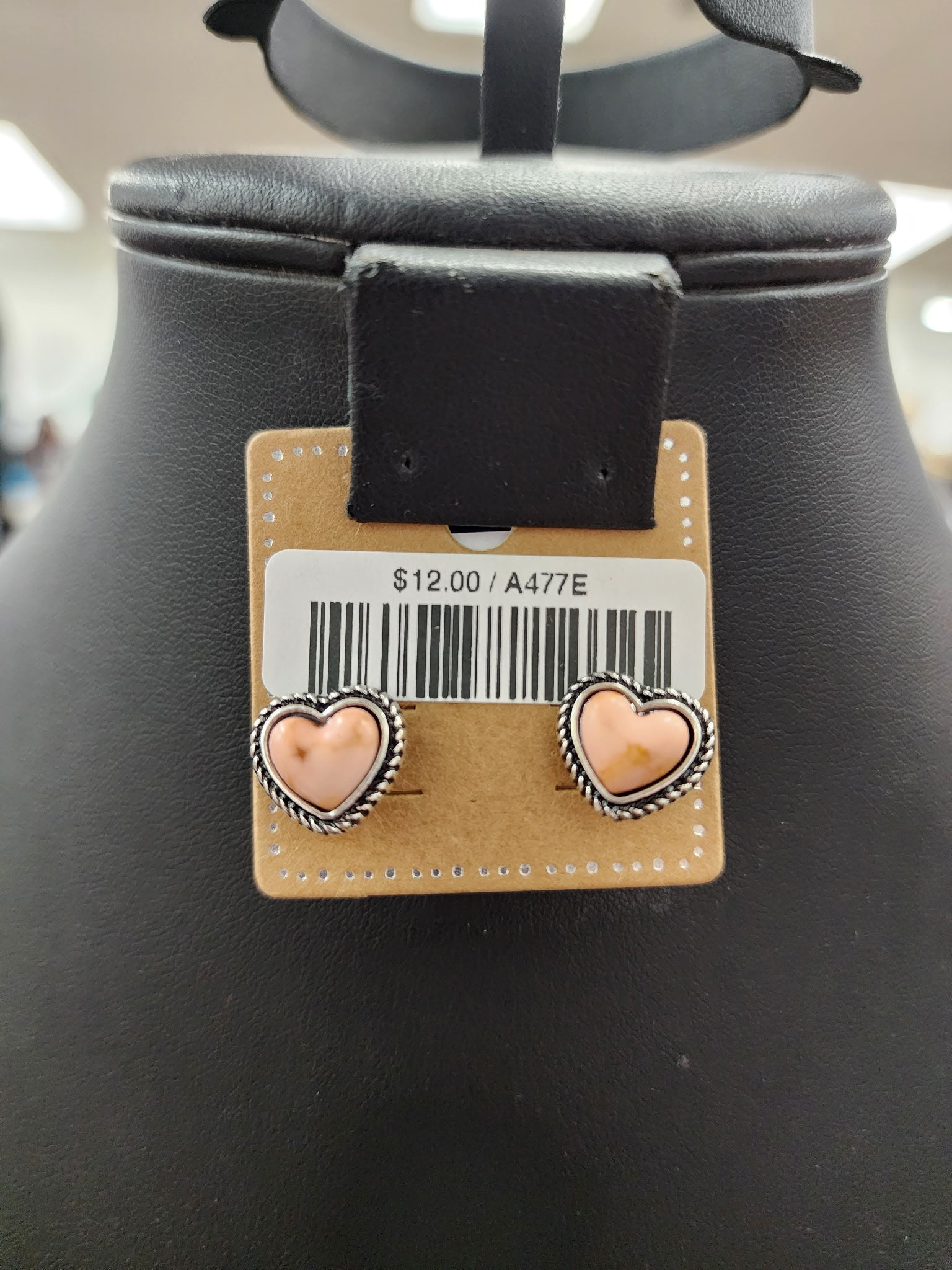 Peach Mini Heart Post Earrings
