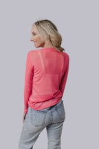 XOXO Pink Mesh Top