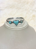 Turquoise Heart Stretch Bracelet