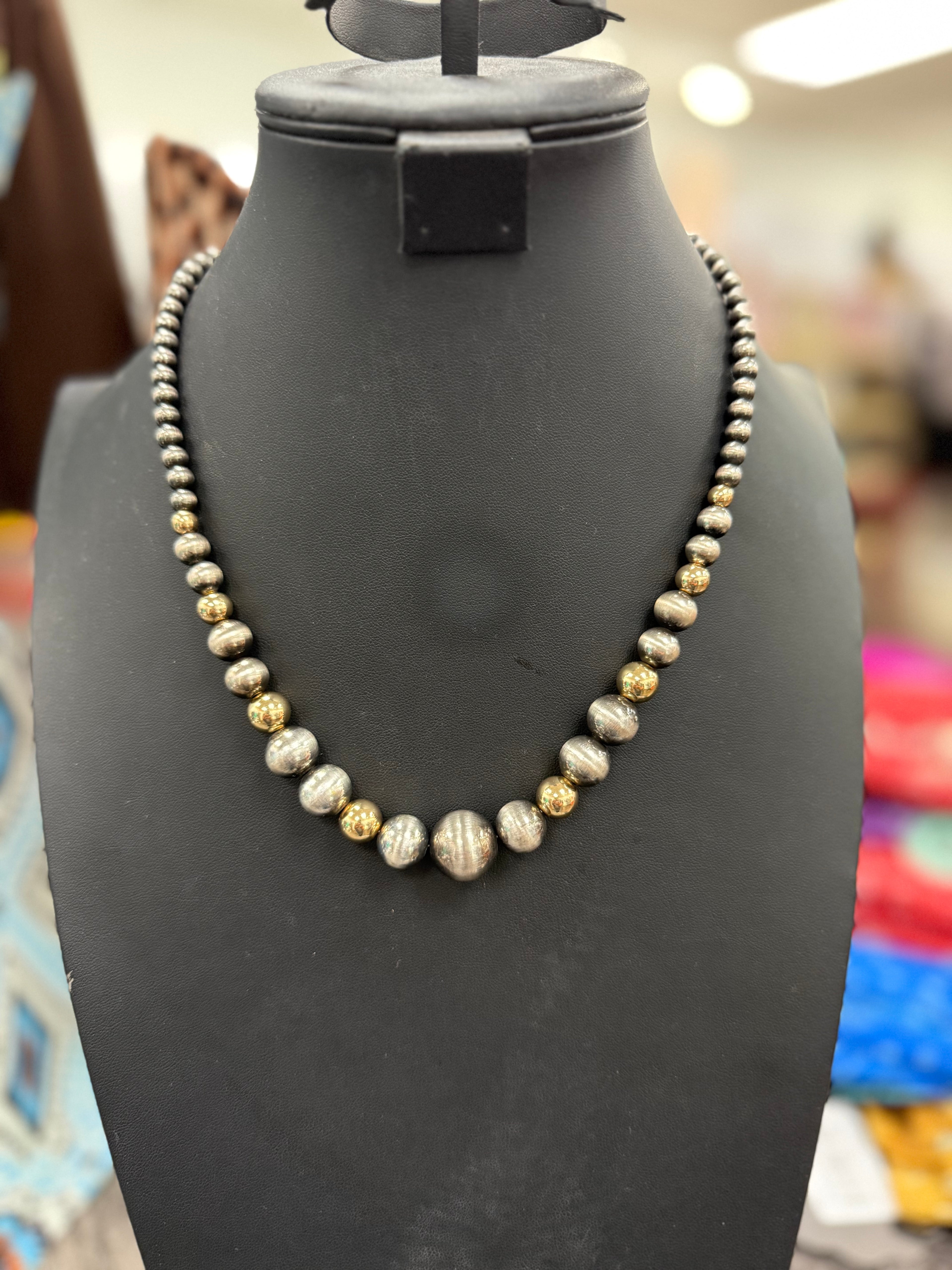 Copper & Pearl Bead Necklace