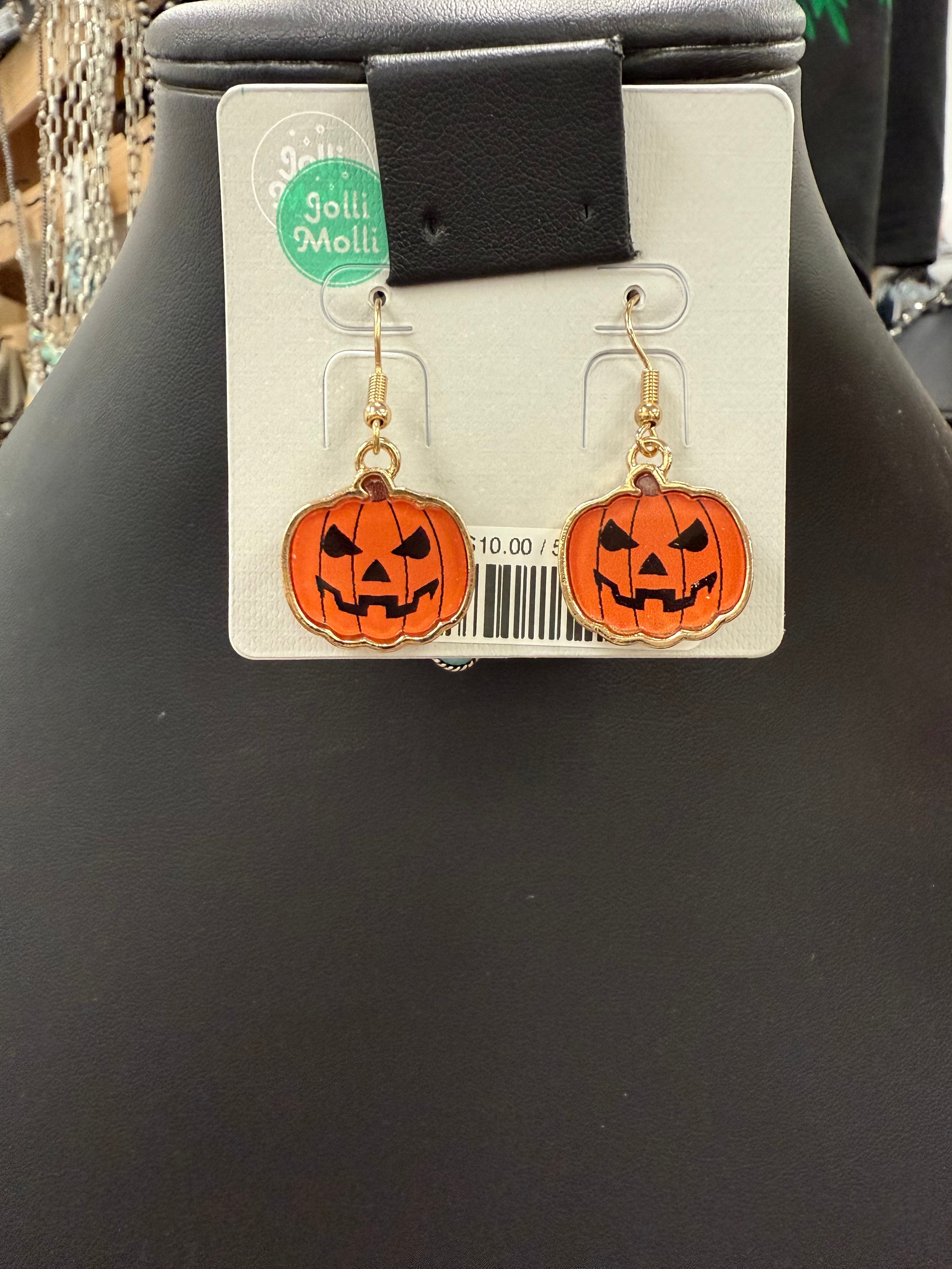 Halloween Pumpkin Fishhook Earrings