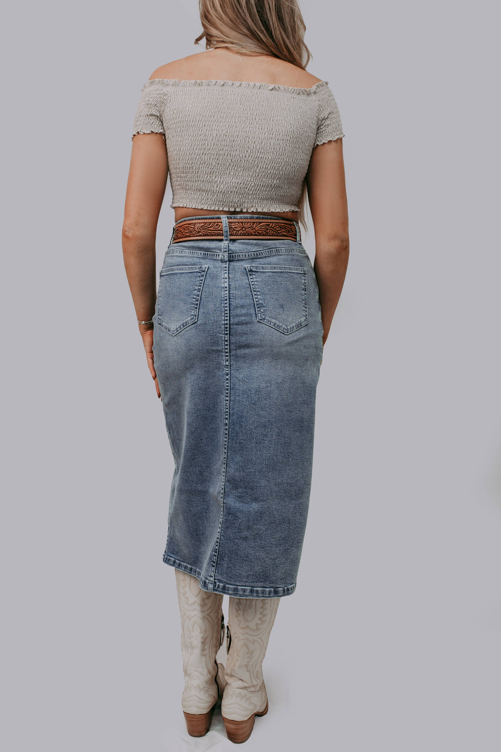 Horseshoe Denim Skirt