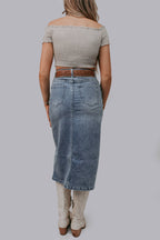 Horseshoe Denim Skirt