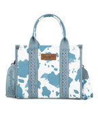 Wrangler Sky Cow Print Mini Tote Crossbody
