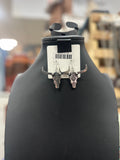 Silver Aztec Steer Fishhook Earrings