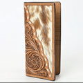 Hand Tooled Hair-On Long Wallet