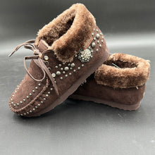 Load image into Gallery viewer, Montana West Chocolate Concho Lux Moccasins
