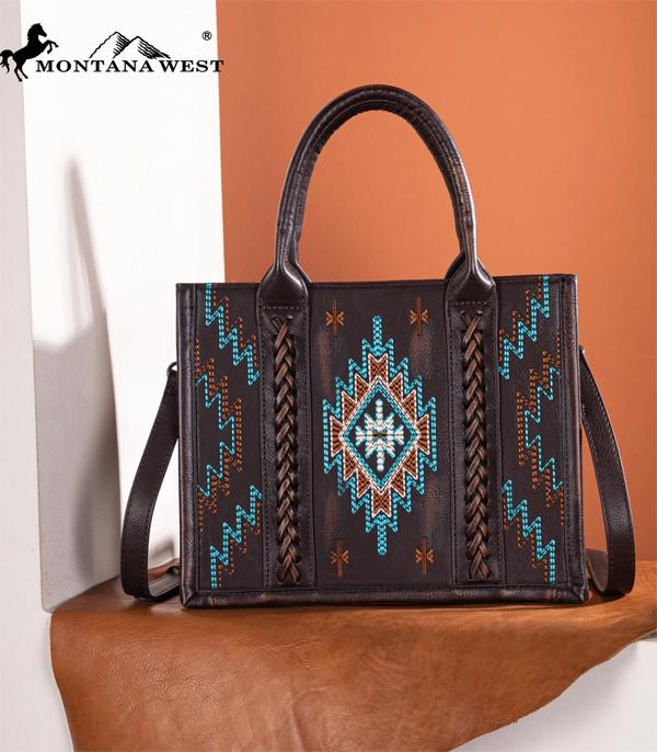 Montana West Chocolate Mini Tote Crossbody