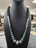 Turquoise Pearl Necklace and Earrings Set