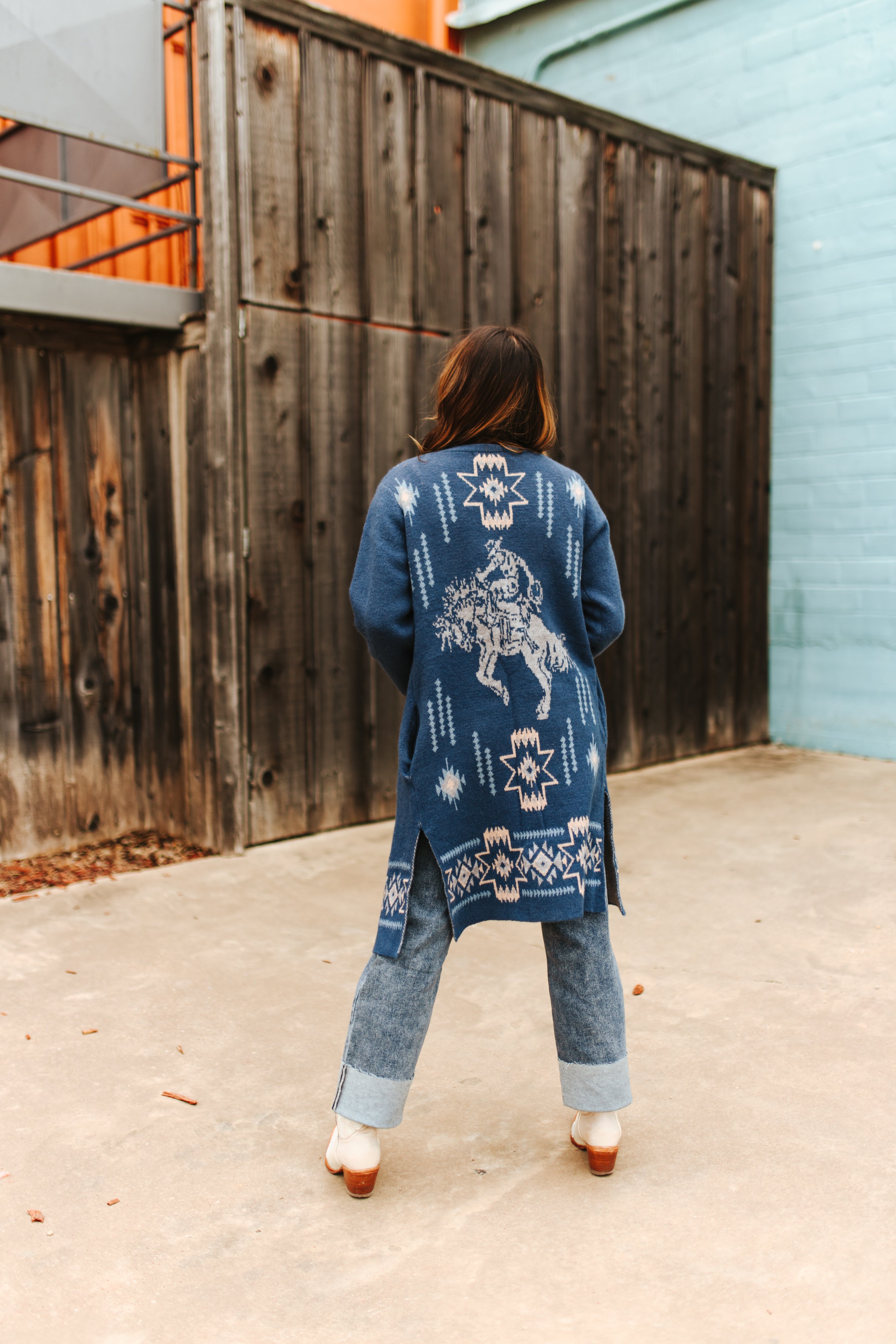 Western Horse Knit Cardigan