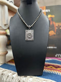 Stamped Concho Necklace and Earrings Set