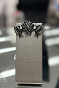 Crystal Ribbon Studded Post Earrings