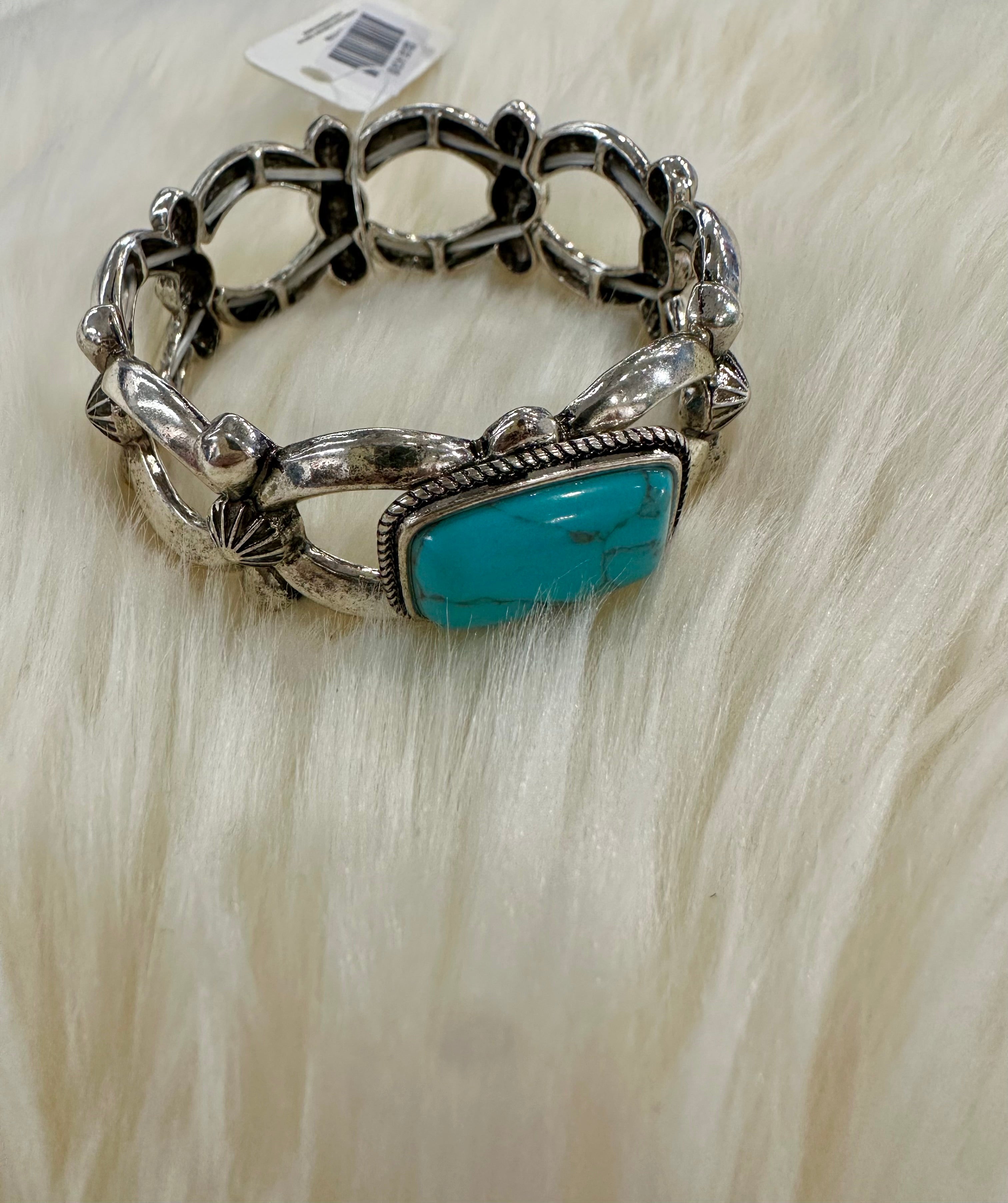 Turquoise Blossom Stretch Bracelet