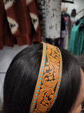 Turquoise Scroll Embossed Headband