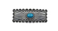 Stamped Turquoise Concho Hair Barrette