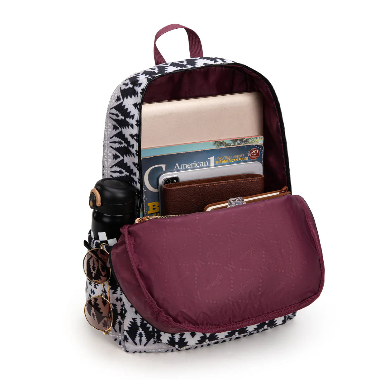 Wrangler Black Aztec Backpack