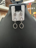 Crystal Hoop 3-Tier Post Earrings
