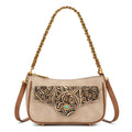 Montana West Khaki Embossed Crossbody