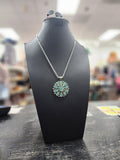Turquoise Cluster Pendant Necklace