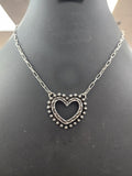 Silver Heart Bead Necklace
