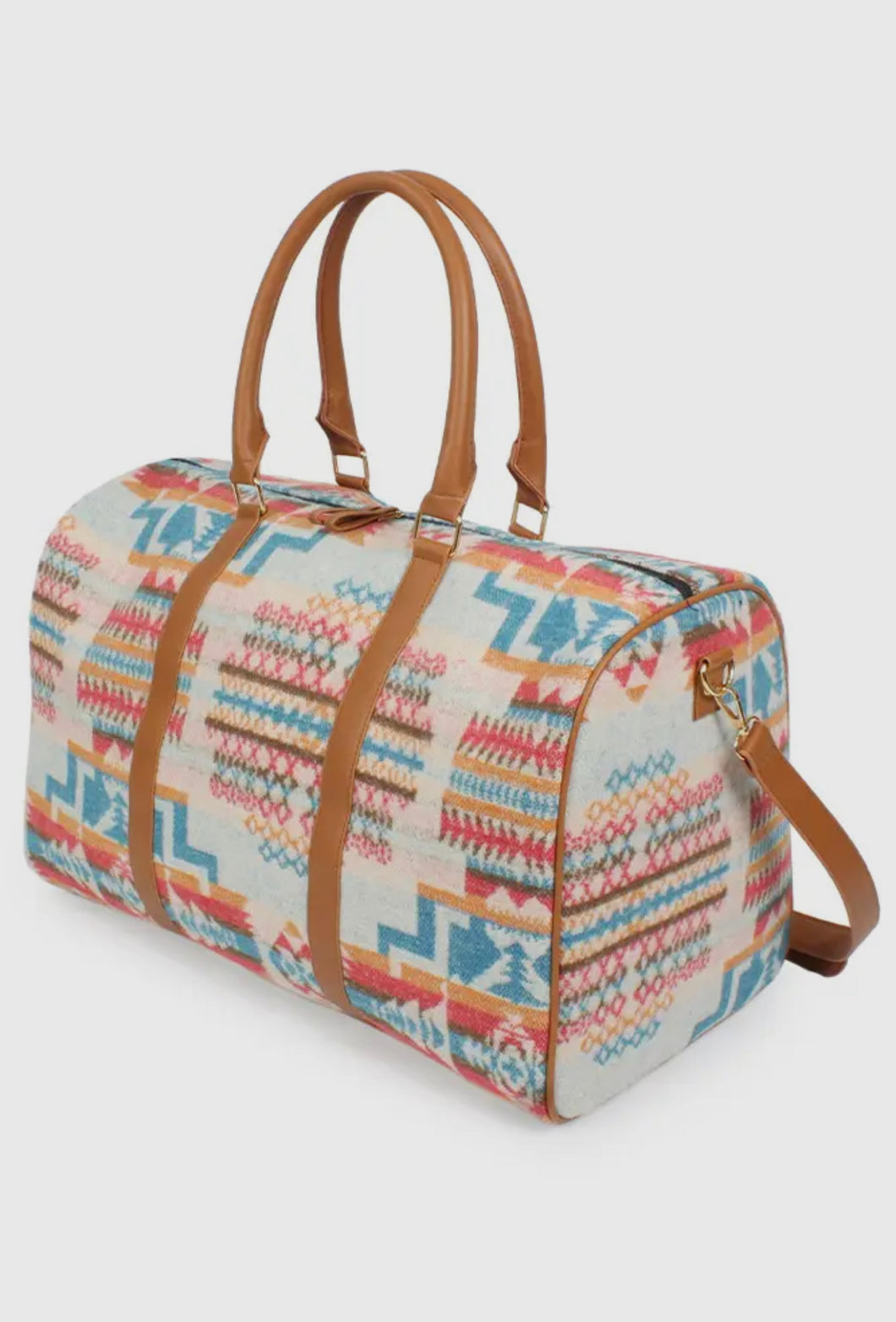 Turquoise Southwestern Weekender Bag