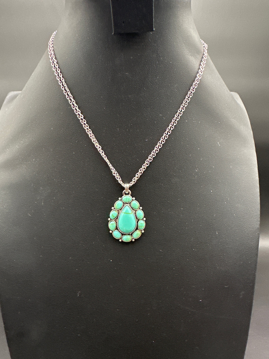 Turquoise Inspired Pendant Necklace