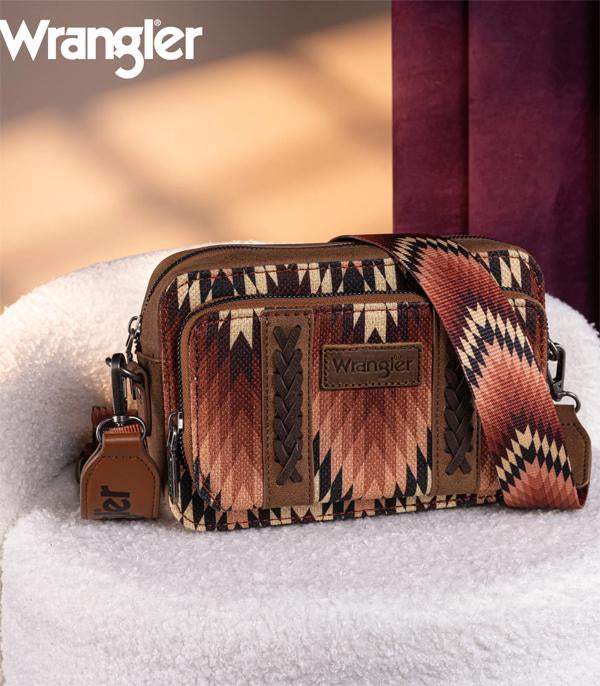Wrangler Brown Southwestern Wallet Crossbody