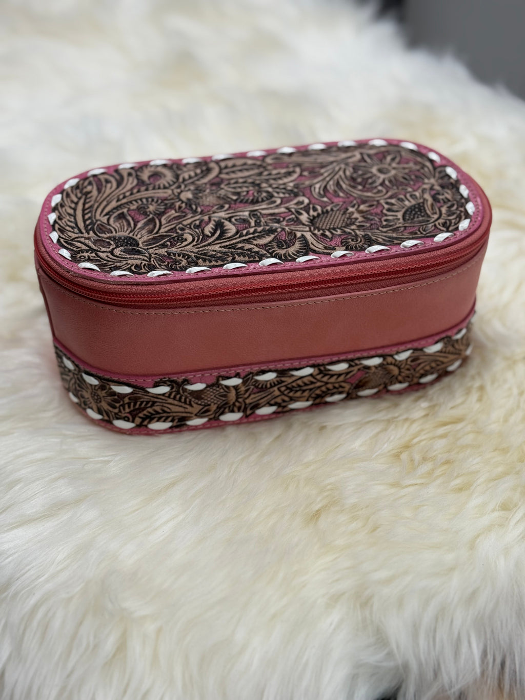 Chester Rock Tooled Make Up Bag