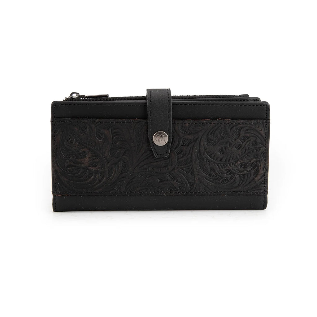 Montana West Black Embossed Wallet