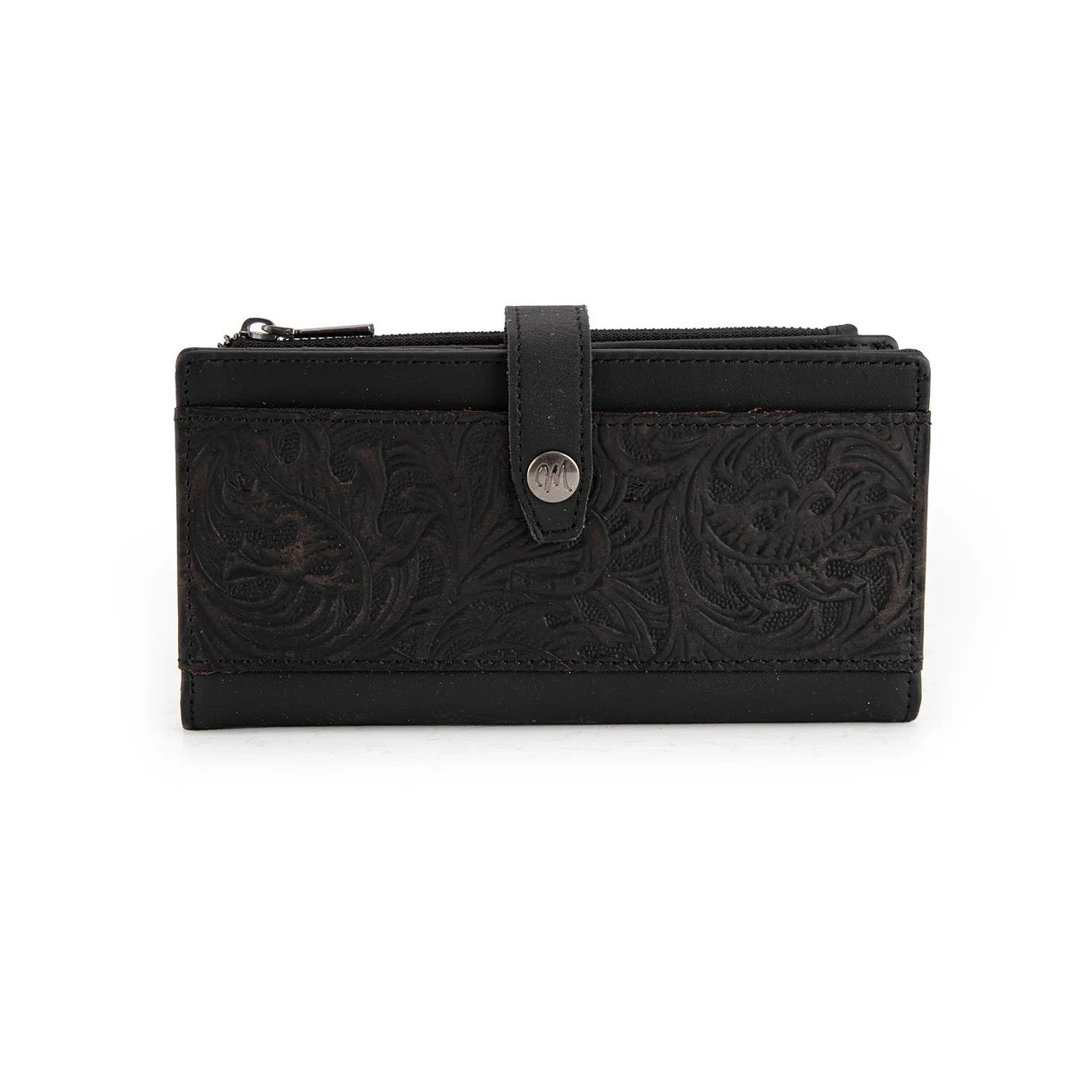 Montana West Black Embossed Wallet