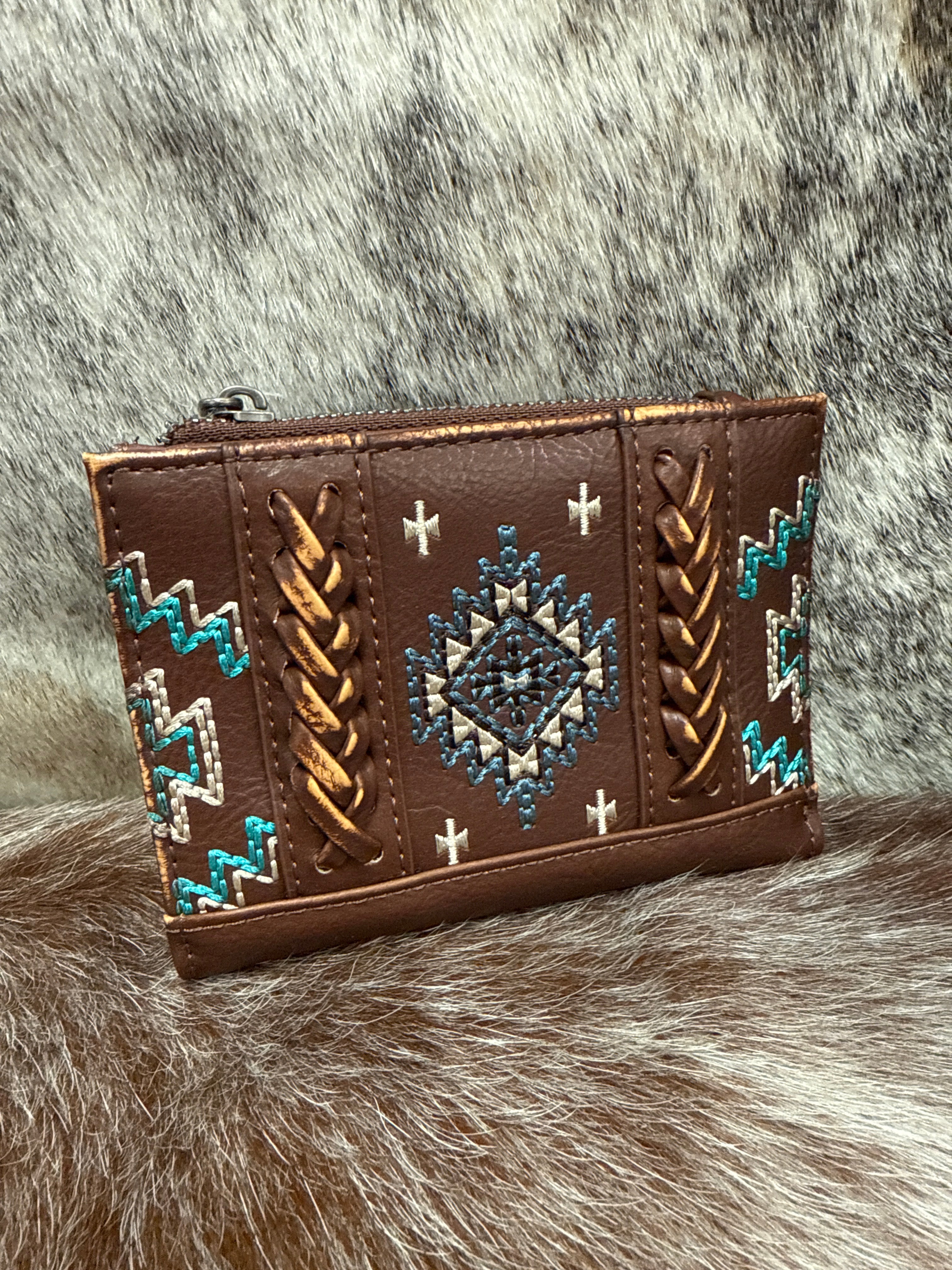 Montana West Brown Aztec Card Wallet