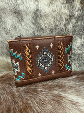 Load image into Gallery viewer, Montana West Brown Aztec Card Wallet

