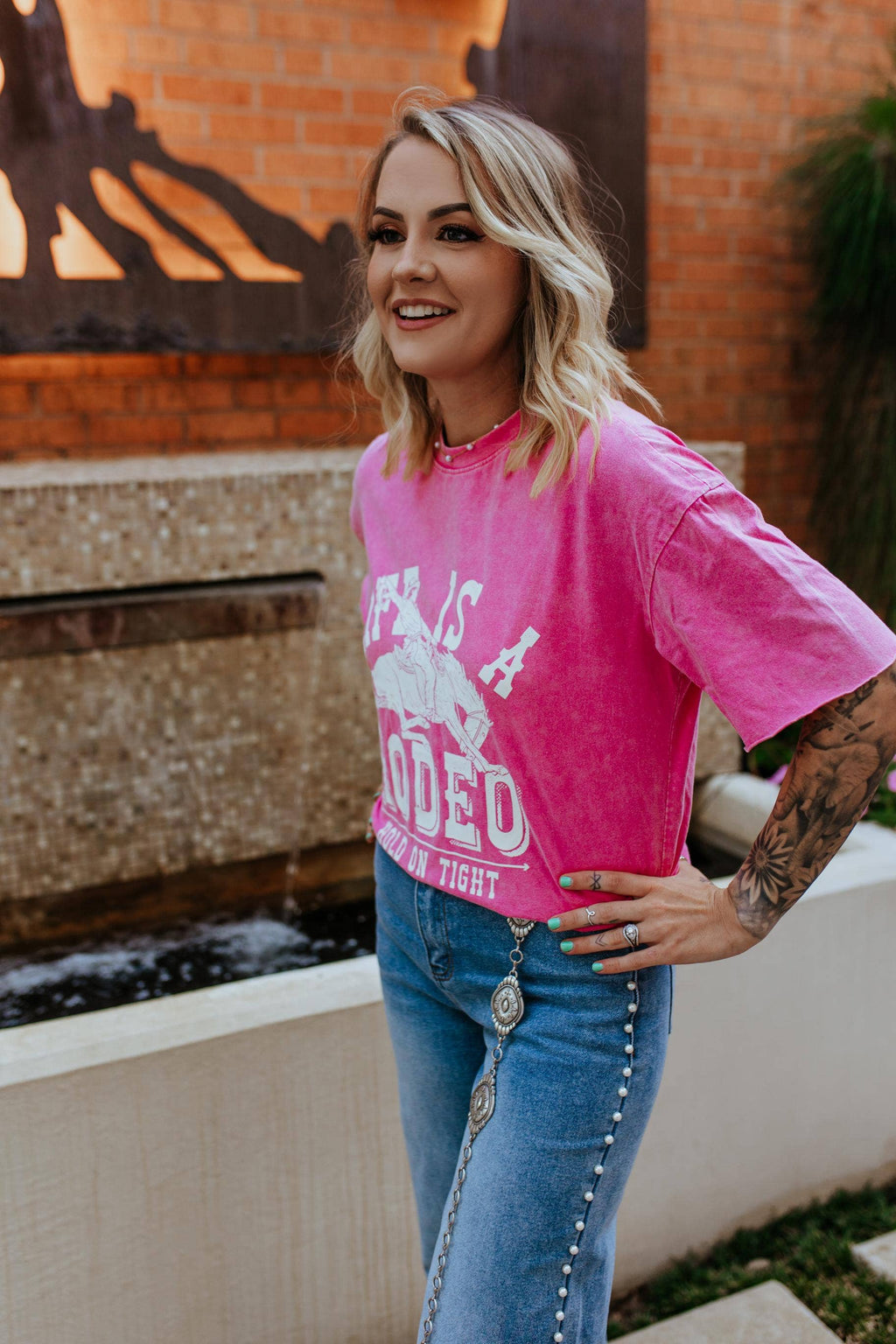 Pink Life is a Rodeo Tee