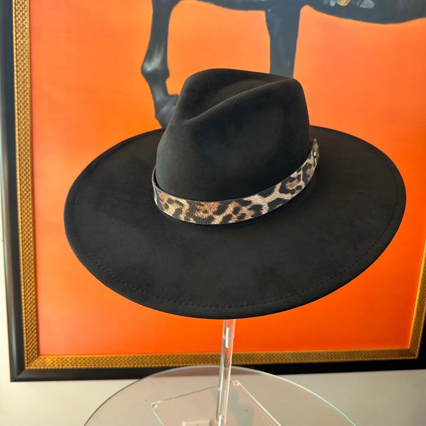 Leopard Felt Hat