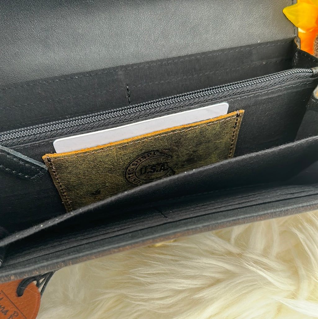 Cowhide Gaze Wallet Tooled Leather Wallet