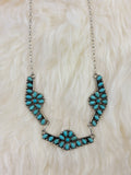 Turquoise Cluster Necklace