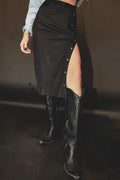 Slit Turquoise Decisions Skirt