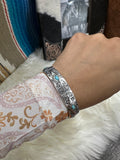 Turquoise Aztec Stamped Stretch Bracelet