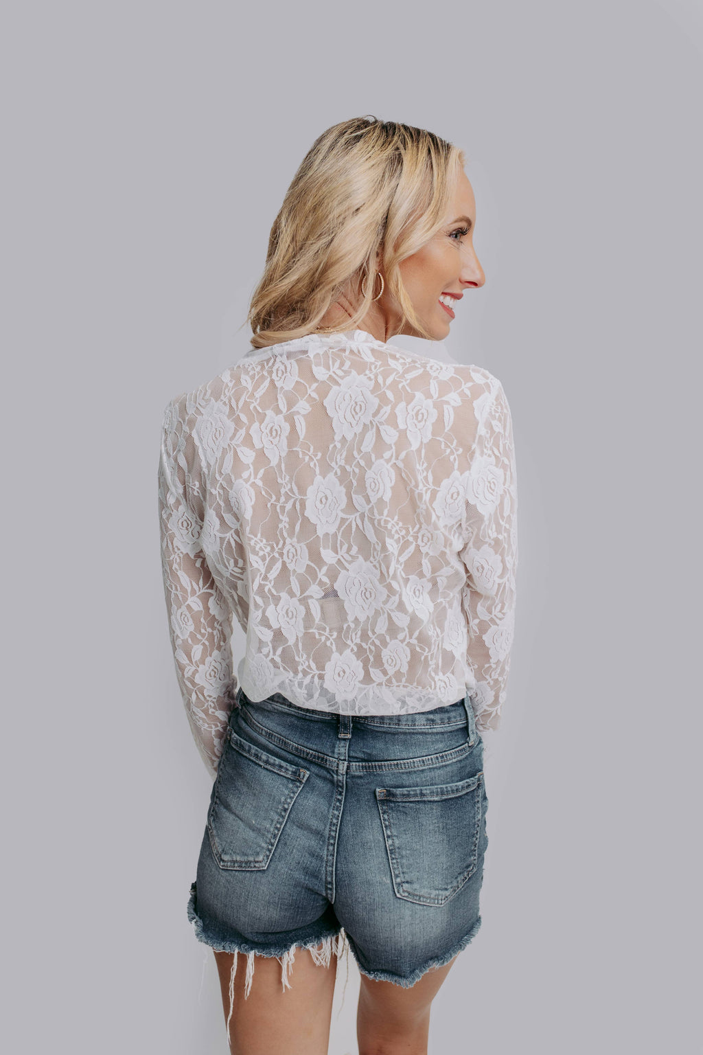 Ivory Roses Lace Top