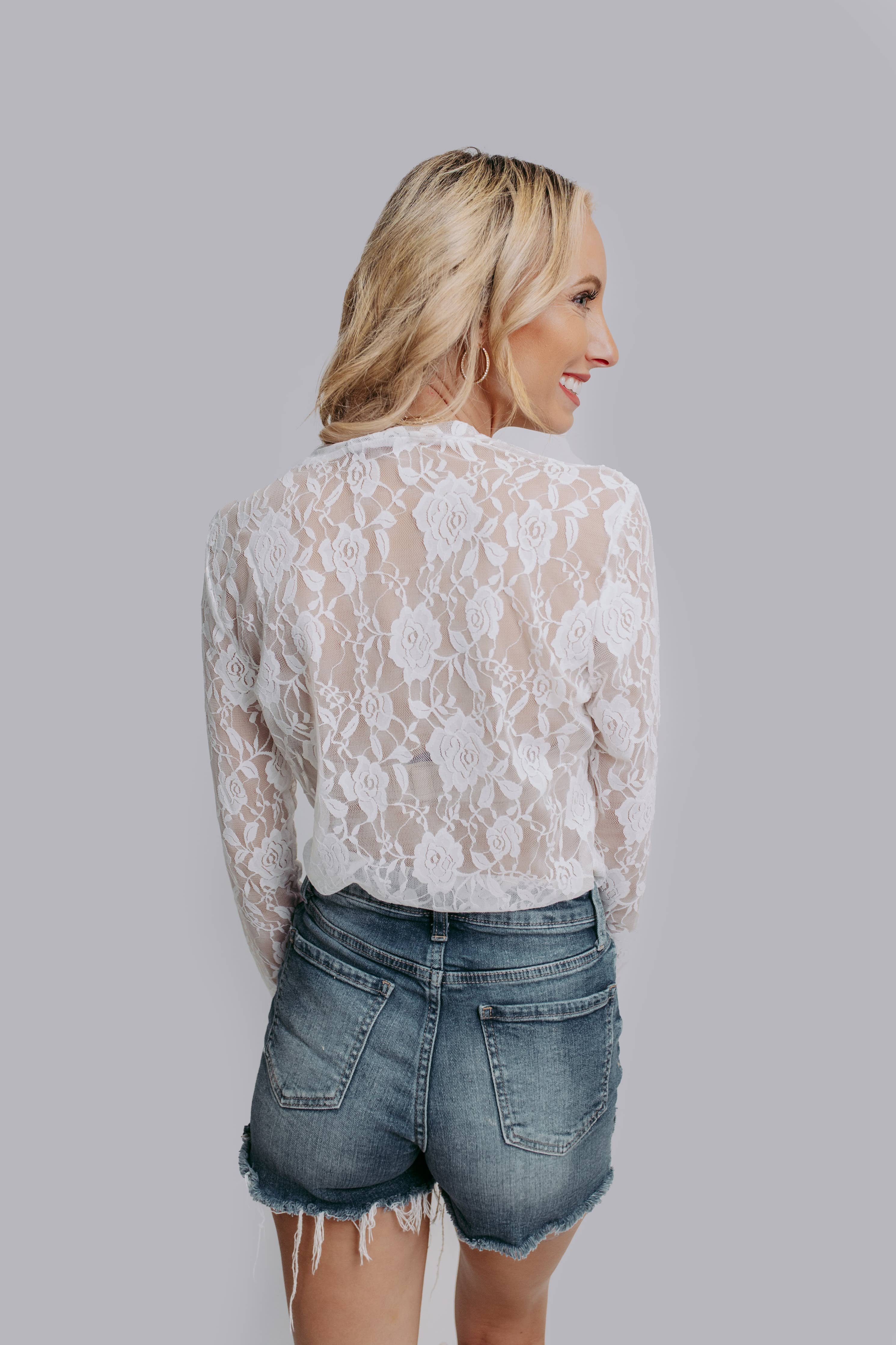 Ivory Roses Lace Top