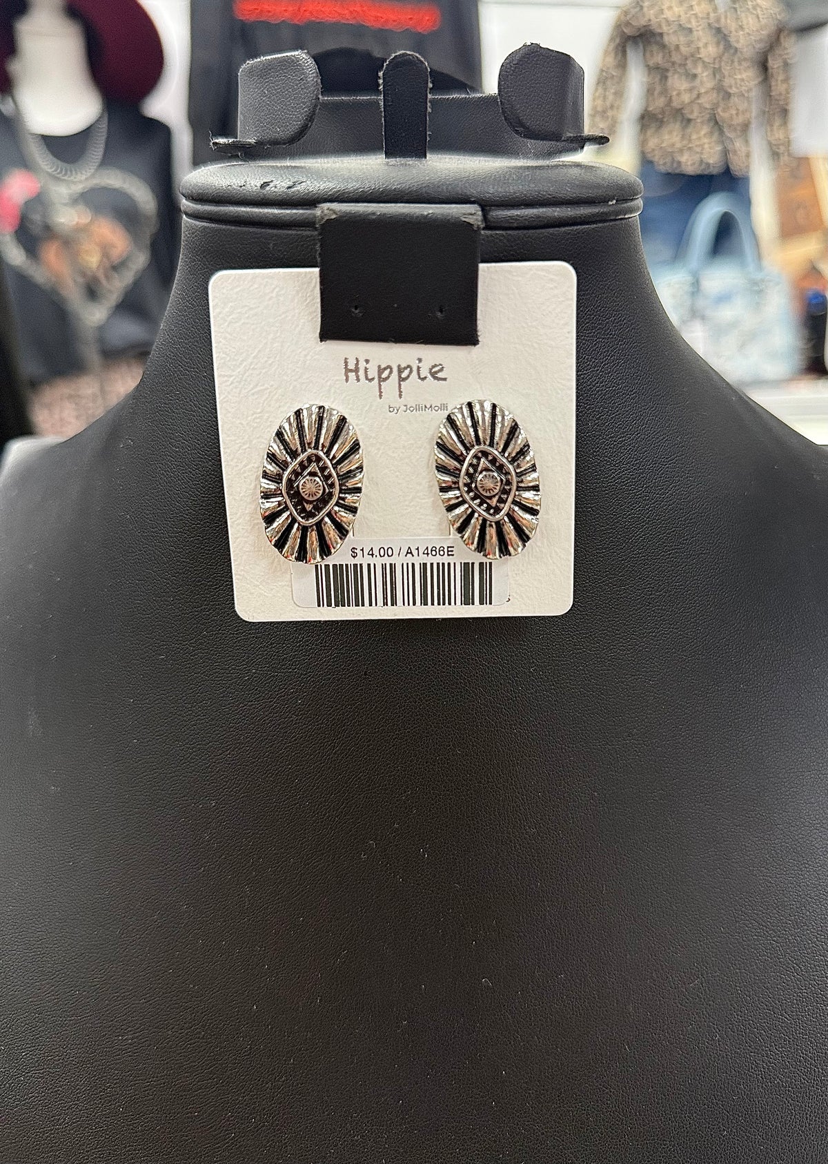 Silver Stamped Post Earrings