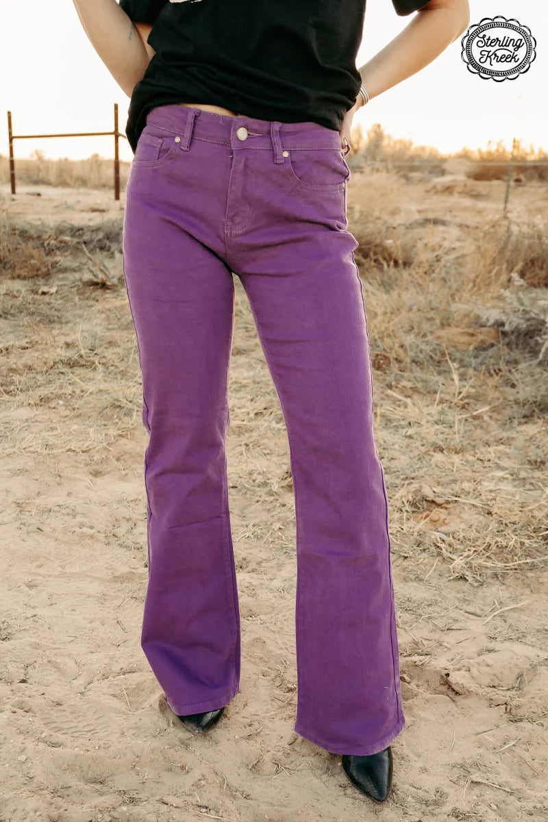 Walking West Denim Purple Jeans