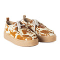 Cushy Cowhide Brown Print Sneakers