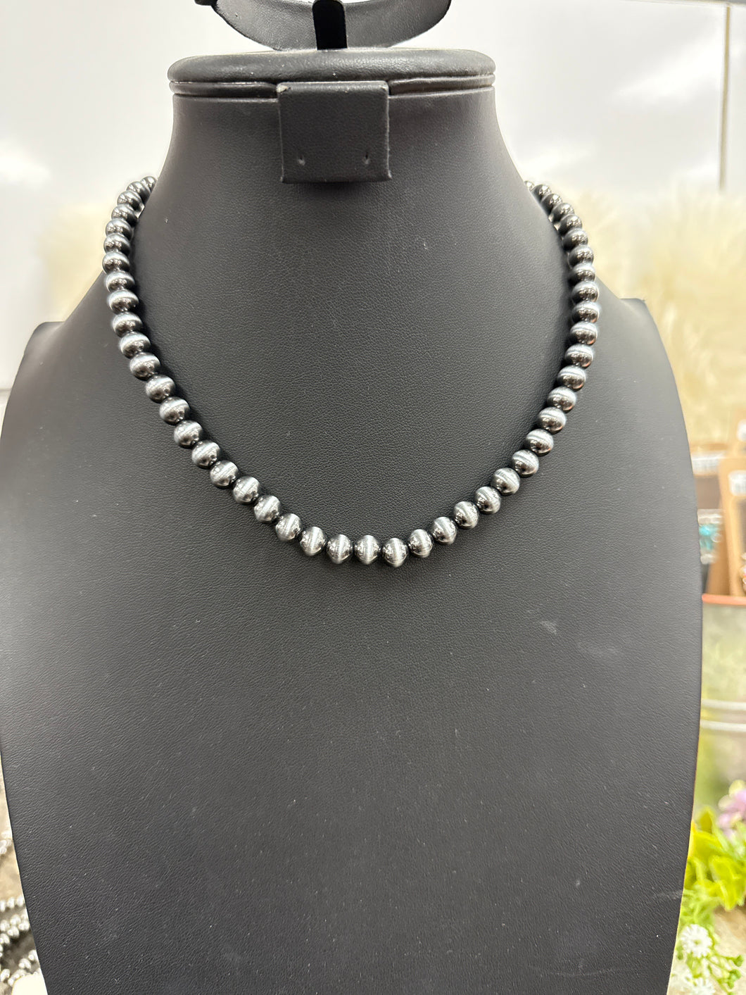 Single Layer Pearl Necklace and Earrings Set