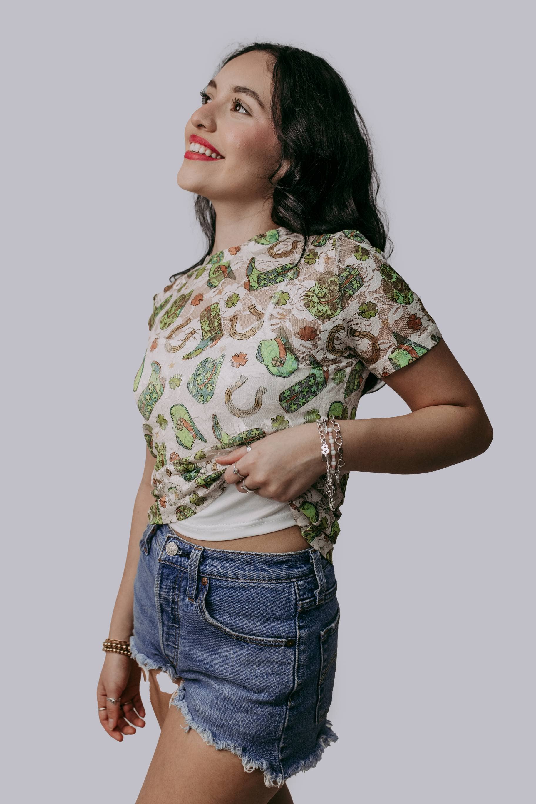 Lucky Western Lace Top