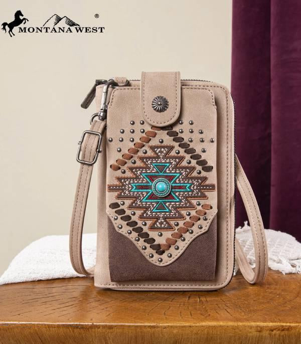 Montana West Tan Aztec Phone Wallet